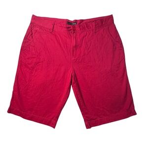 Guess Shorts Mens 40 Red Chino Flat Front Cotton X63D01W6Z70 Casual